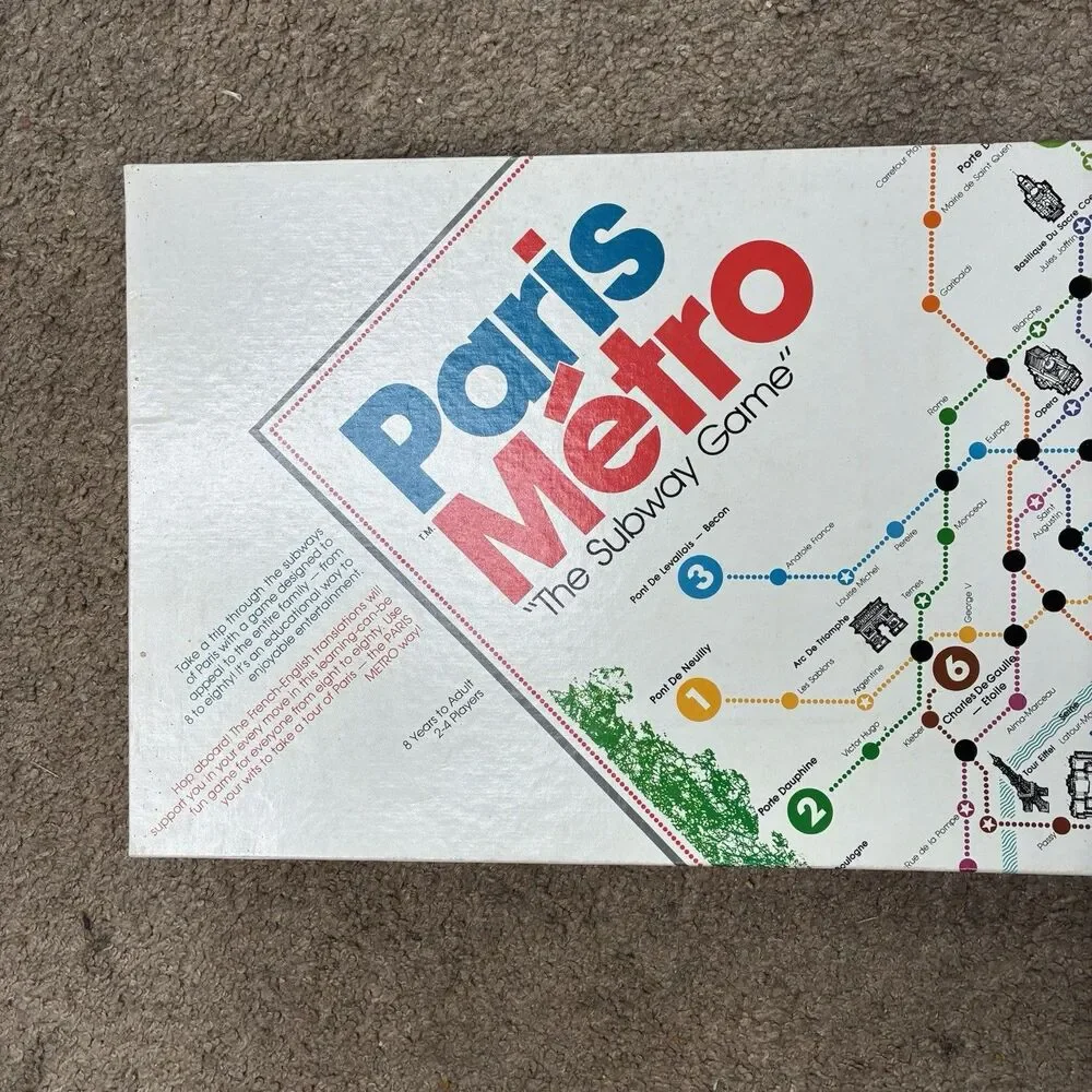 Vintage Paris Metro Board Game 1981 The Subway Game Complete RARE GAME